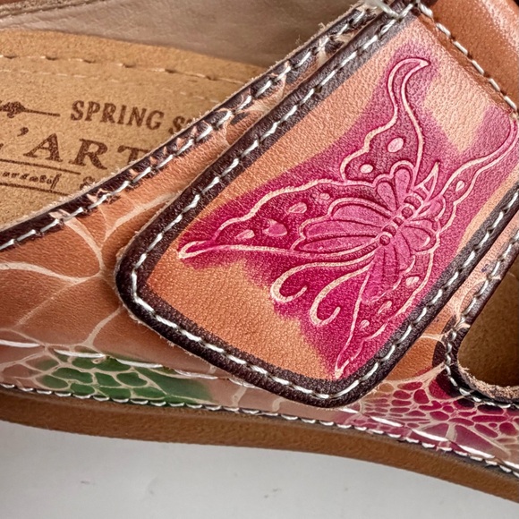 NWOT Spring Step L'Artiste Rayna PillowSoft Floral Slide Wedge Sandal EU 40 US 9 - Picture 12 of 13